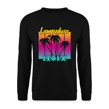 Lampedusa Italy - Unisex Pullover - Schwarz - Vorne - Alina (178cm) & Michal (187cm)