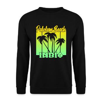 Palolem Beach India - Unisex Pullover - Schwarz - Vorne - Alina (178cm) & Michal (187cm)