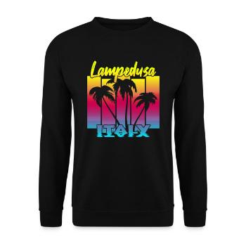 Lampedusa Italy - Unisex Pullover - Schwarz - Vorne - Alina (178cm) & Michal (187cm)