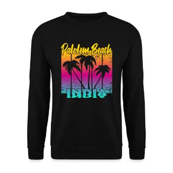 Palolem Beach India - Unisex Pullover - Schwarz - Vorne - Alina (178cm) & Michal (187cm)