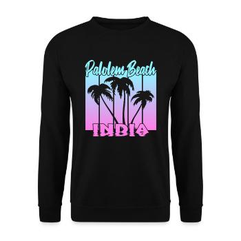 Palolem Beach India - Unisex Pullover - Schwarz - Vorne - Alina (178cm) & Michal (187cm)