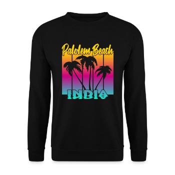 Palolem Beach India - Unisex Pullover - Schwarz - Vorne - Alina (178cm) & Michal (187cm)