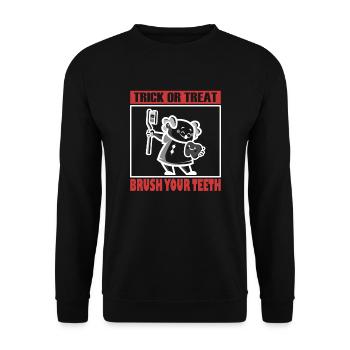Halloween Dentist Clown - Unisex Sweatshirt - black - Front - Alina (178cm) & Michal (187cm)