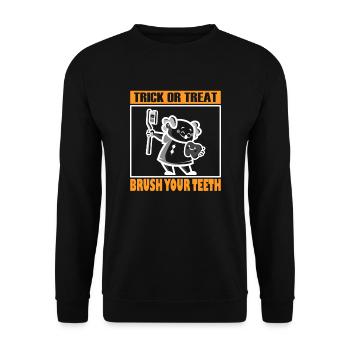 Halloween Dentist Clown - Unisex Sweatshirt - black - Front - Alina (178cm) & Michal (187cm)