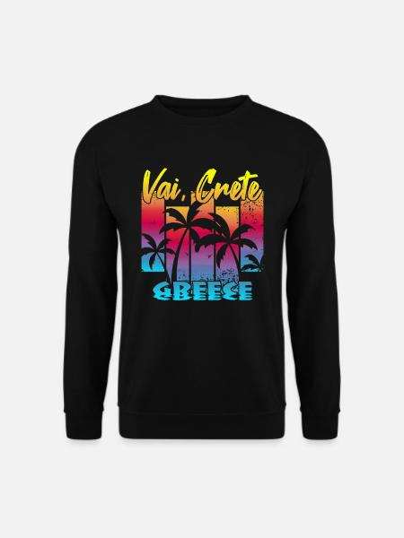 Vai Crète Grèce - Sweat-shirt Unisexe - noir