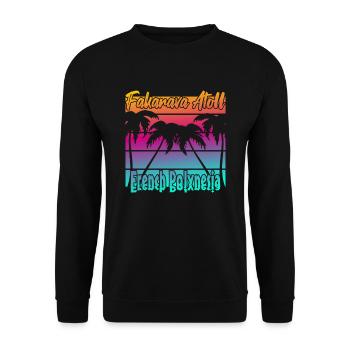 Fakarava Atoll French Polynesia - Unisex Sweatshirt - black - Front - Alina (178cm) & Michal (187cm)