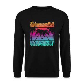 Fakarava Atoll French Polynesia - Unisex Sweatshirt - black - Front - Alina (178cm) & Michal (187cm)