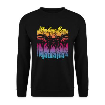 Montego Bay Jamaïque - Sweat-shirt Unisexe - noir - Devant - Alina (178cm) & Michal (187cm)