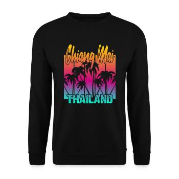 Chiang Mai Thailand - Unisex Pullover - Schwarz - Vorne - Alina (178cm) & Michal (187cm)