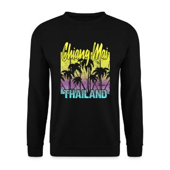 Chiang Mai Thailand - Unisex Pullover - Schwarz - Vorne - Alina (178cm) & Michal (187cm)