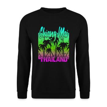 Chiang Mai Thailand - Unisex Pullover - Schwarz - Vorne - Alina (178cm) & Michal (187cm)