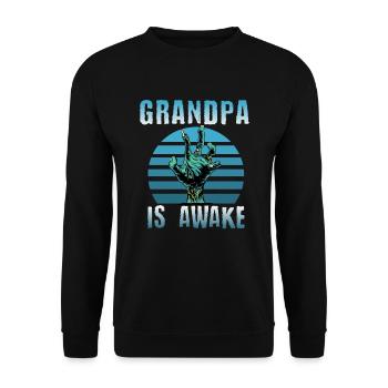 Halloween Grandpa - Unisex Sweatshirt - black - Front - Alina (178cm) & Michal (187cm)