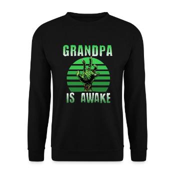 Halloween Grandpa - Unisex Sweatshirt - black - Front - Alina (178cm) & Michal (187cm)