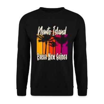 Coucher de soleil vintage sur l’île de Nemto - Sweat-shirt Unisexe - noir - Devant - Alina (178cm) & Michal (187cm)