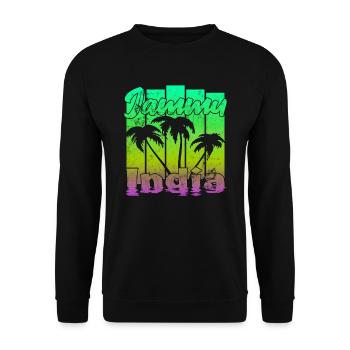 Jammu India Sonnenuntergang - Unisex Pullover - Schwarz - Vorne - Alina (178cm) & Michal (187cm)