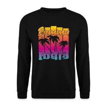 Jammu India Sonnenuntergang - Unisex Pullover - Schwarz - Vorne - Alina (178cm) & Michal (187cm)
