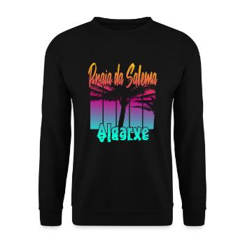 Vintage Praia da Salema Algarve - Sweat-shirt Unisexe - noir - Devant - Alina (178cm) & Michal (187cm)