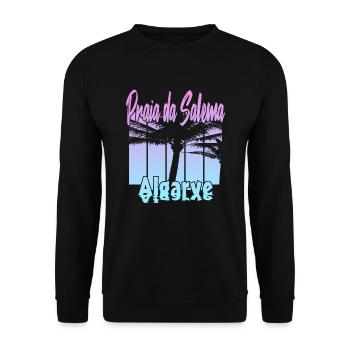 Vintage Praia da Salema Algarve - Sweat-shirt Unisexe - noir - Devant - Alina (178cm) & Michal (187cm)