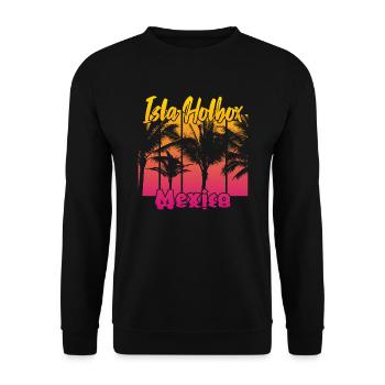 Isla Holbox Mexico - Unisex Pullover - Schwarz - Vorne - Alina (178cm) & Michal (187cm)