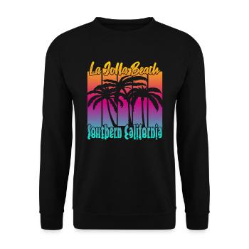 La Jolla Beach Southern California - Unisex Pullover - Schwarz - Vorne - Alina (178cm) & Michal (187cm)