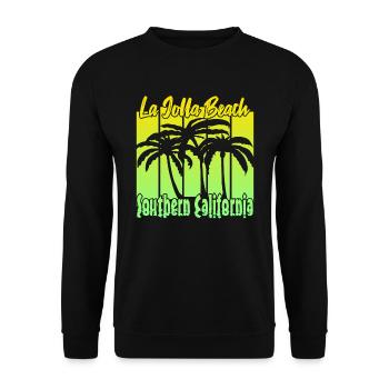La Jolla Beach Southern California - Unisex Pullover - Schwarz - Vorne - Alina (178cm) & Michal (187cm)