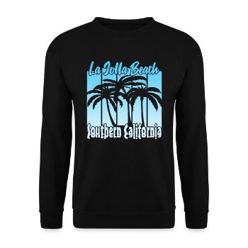 La Jolla Beach Southern California - Unisex Pullover - Schwarz - Vorne - Alina (178cm) & Michal (187cm)