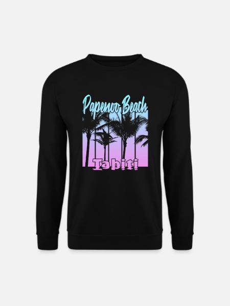 Papenoo Beach Tahiti - Sweat-shirt Unisexe - noir