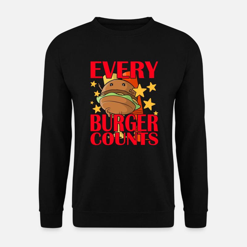 Chaque hamburger compte - Sweat-shirt Unisexe - noir