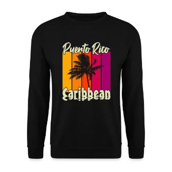 Puerto Rico Caribbean - Unisex Pullover - Schwarz - Vorne - Alina (178cm) & Michal (187cm)