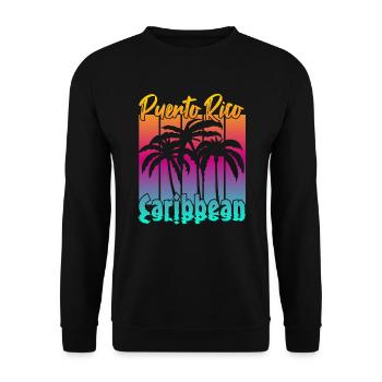Puerto Rico Caribbean - Unisex Pullover - Schwarz - Vorne - Alina (178cm) & Michal (187cm)