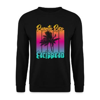 Puerto Rico Caribbean - Unisex Pullover - Schwarz - Vorne - Alina (178cm) & Michal (187cm)