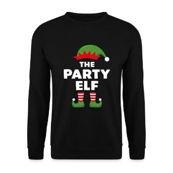 The Party Elf - Unisex Sweatshirt - black - Front - Alina (178cm) & Michal (187cm)