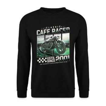 Cafe Racer built in 2001 - Unisex Sweatshirt - black - Front - Alina (178cm) & Michal (187cm)