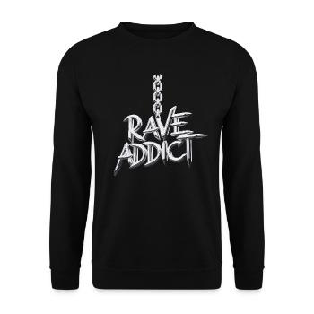 EDM Techno Rave Music Festival - Unisex Sweatshirt - black - Front - Alina (178cm) & Michal (187cm)