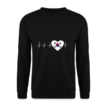 Südkorea - Unisex Pullover - Schwarz - Vorne - Alina (178cm) & Michal (187cm)