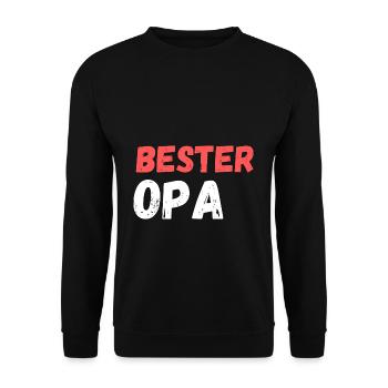 bester opa - Unisex Pullover - Schwarz - Vorne - Alina (178cm) & Michal (187cm)