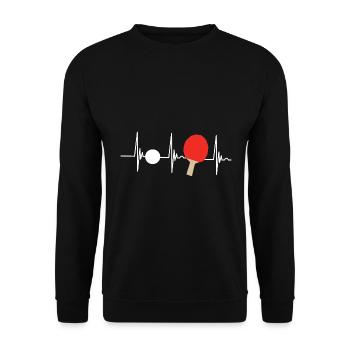 Joueurs de tennis de table Bâtons de tennis de table - Sweat-shirt Unisexe - noir - Devant - Alina (178cm) & Michal (187cm)