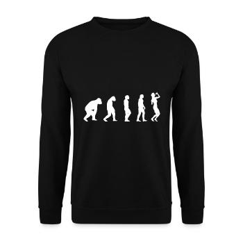 Musicienne musique micro fille femme chanteuse - Sweat-shirt Unisexe - noir - Devant - Alina (178cm) & Michal (187cm)