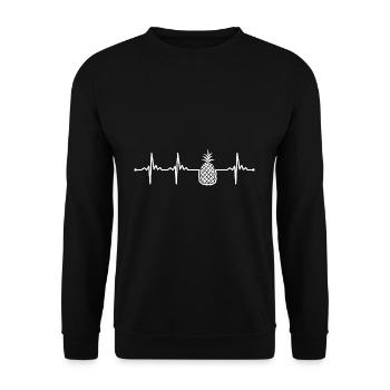 pineapple - Unisex Sweatshirt - black - Front - Alina (178cm) & Michal (187cm)