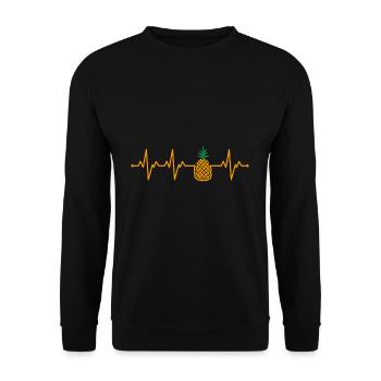 pineapple - Unisex Sweatshirt - black - Front - Alina (178cm) & Michal (187cm)