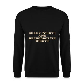 Scary Nights And Reproductive Rights - Unisex Sweatshirt - black - Front - Alina (178cm) & Michal (187cm)