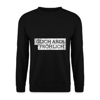 DER SCHRAUBENSCHLÜSSEL GEHÖRT ZU MIR UND UMGEKEHRT - Unisex Pullover - Schwarz - Vorne - Alina (178cm) & Michal (187cm)