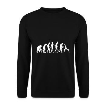 Gymnastik Bodenturnen Sportlehrer Evolution Turner - Unisex Pullover - Schwarz - Vorne - Alina (178cm) & Michal (187cm)