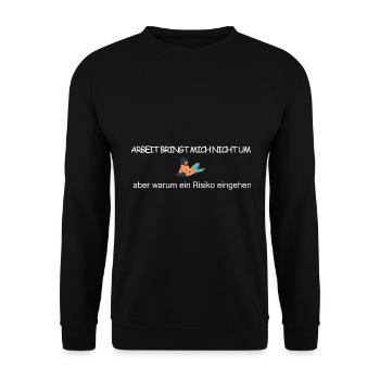 Arbeit - Unisex Pullover - Schwarz - Vorne - Alina (178cm) & Michal (187cm)
