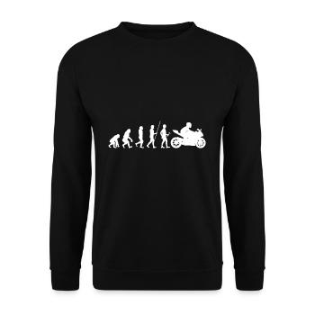 motorcycle - Unisex Sweatshirt - black - Front - Alina (178cm) & Michal (187cm)