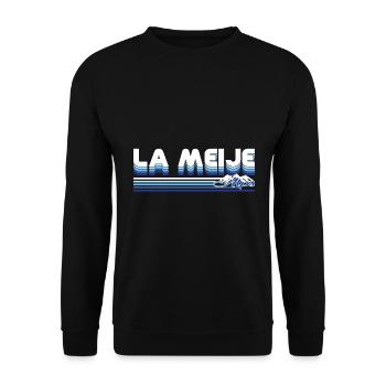 La Meije – Wildes Herz der Dauphiné-Alpen - Unisex Pullover - Schwarz - Vorne - Alina (178cm) & Michal (187cm)