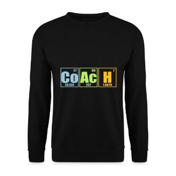 Éléments de chimie CoAcH - Sweat-shirt Unisexe - noir - Devant - Alina (178cm) & Michal (187cm)