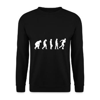 Inline skaten Skater Rollschuh Evolution Geschenk - Unisex Pullover - Schwarz - Vorne - Alina (178cm) & Michal (187cm)