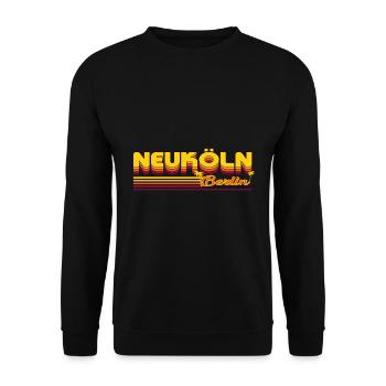 Nouveau design cool du quartier de Cologne à Berlin - Sweat-shirt Unisexe - noir - Devant - Alina (178cm) & Michal (187cm)