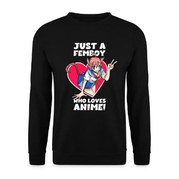 Femboy Anime Cosplay - Femboy Outfit Gift Ideas - Unisex Sweatshirt - black - Front - Alina (178cm) & Michal (187cm)